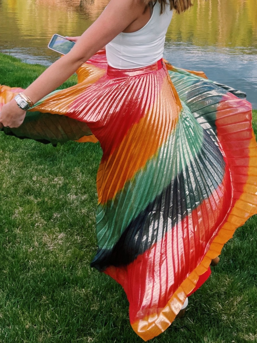 Alice and Olivia Pleated Skirt